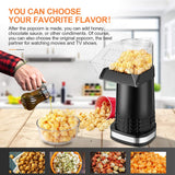 Popcorn Machine 1200W  Hot Air Popcorn Maker Electric Popcorn Maker No Oil Popcorn Popper with Removable Measuring Cup for Home, Bpa-Free, 2022 Upgraded Version(Black)