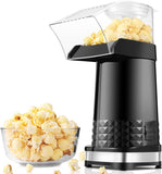 Popcorn Machine 1200W  Hot Air Popcorn Maker Electric Popcorn Maker No Oil Popcorn Popper with Removable Measuring Cup for Home, Bpa-Free, 2022 Upgraded Version(Black)