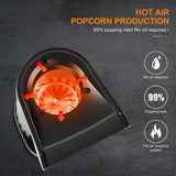 Popcorn Machine 1200W  Hot Air Popcorn Maker Electric Popcorn Maker No Oil Popcorn Popper with Removable Measuring Cup for Home, Bpa-Free, 2022 Upgraded Version(Black)