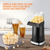 Popcorn Machine 1200W  Hot Air Popcorn Maker Electric Popcorn Maker No Oil Popcorn Popper with Removable Measuring Cup for Home, Bpa-Free, 2022 Upgraded Version(Black)