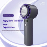 Portable Handheld Turbo Fan Cooling Semiconductor Refrigeration 3000Mah Battery Wind Speeds Adjustable Mini Personal Fan